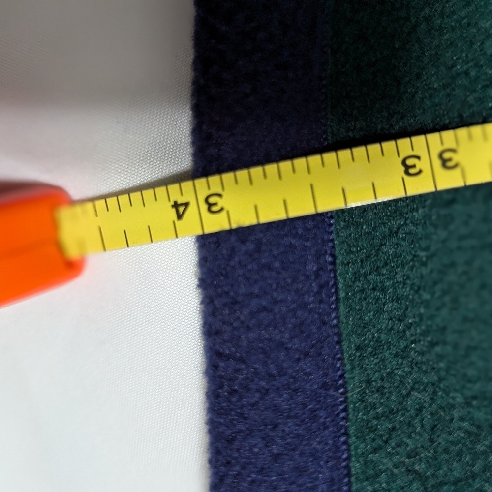 Susan Graver Dark Green/Navy Bonded Polar Fleece (Pea coat Style) Coat W/ Hood - Picture 11 of 11